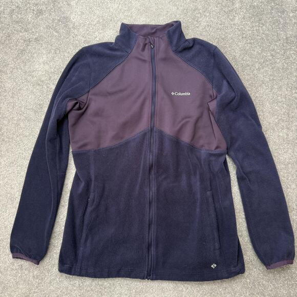 Columbia Jackets & Blazers - Columbia Jacket Womens Large Purple Omni Heat Fleece Full Zip Thermal Outdoor